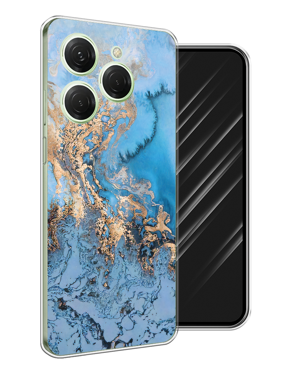 

Чехол Awog на Tecno Spark 20 Pro "Морозная лавина синяя", Серебристый, 304850-1