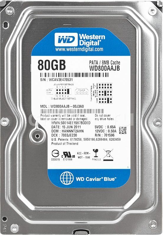 

HDD WD WD800AAJB 80 ГБ (WD800AAJB), WD800AAJB