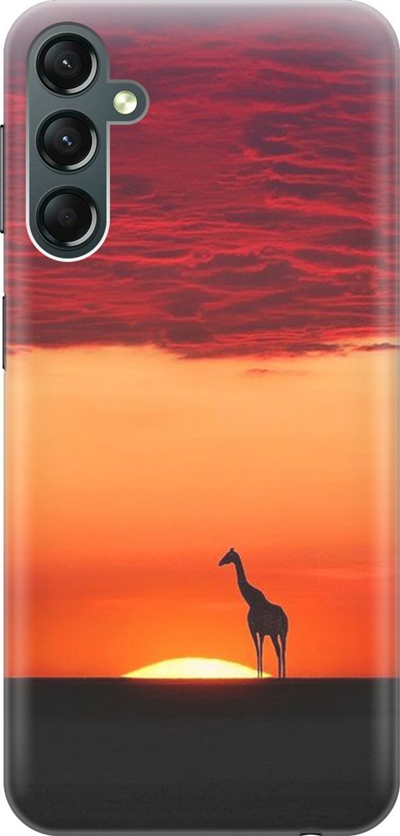 

Силиконовый чехол на Samsung Galaxy A24 с принтом "Закатный жираф", Оранжевый;розовый, 159517