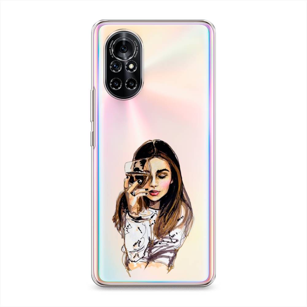 

Чехол Awog на Huawei Nova 8 "Девушка с бокалом", Разноцветный, 6105750-7