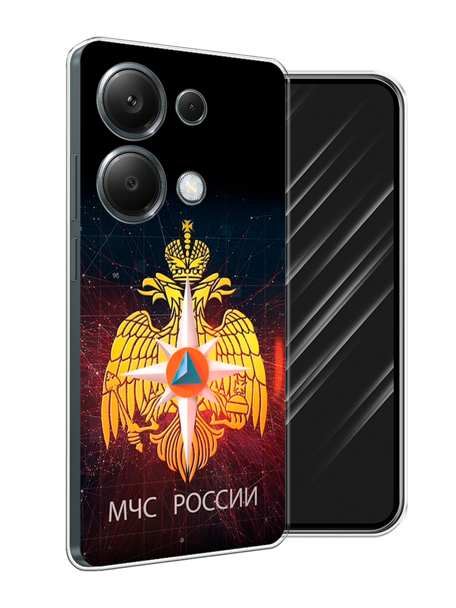

Чехол Awog на Poco M6 Pro 4G "МЧС России", Черный;желтый;красный, 321750-1
