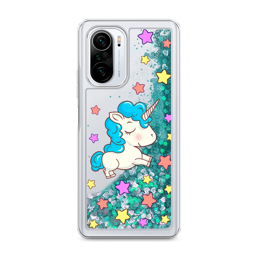 

Жидкий чехол с блестками "Звездный единорог" на Xiaomi Mi Note 10 lite, 310195-1
