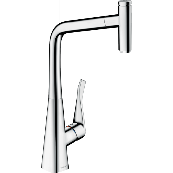 фото Кухонныйсмеситель hansgrohe metris select m71 однорычажный,320,с вытяжным изливом,1jet