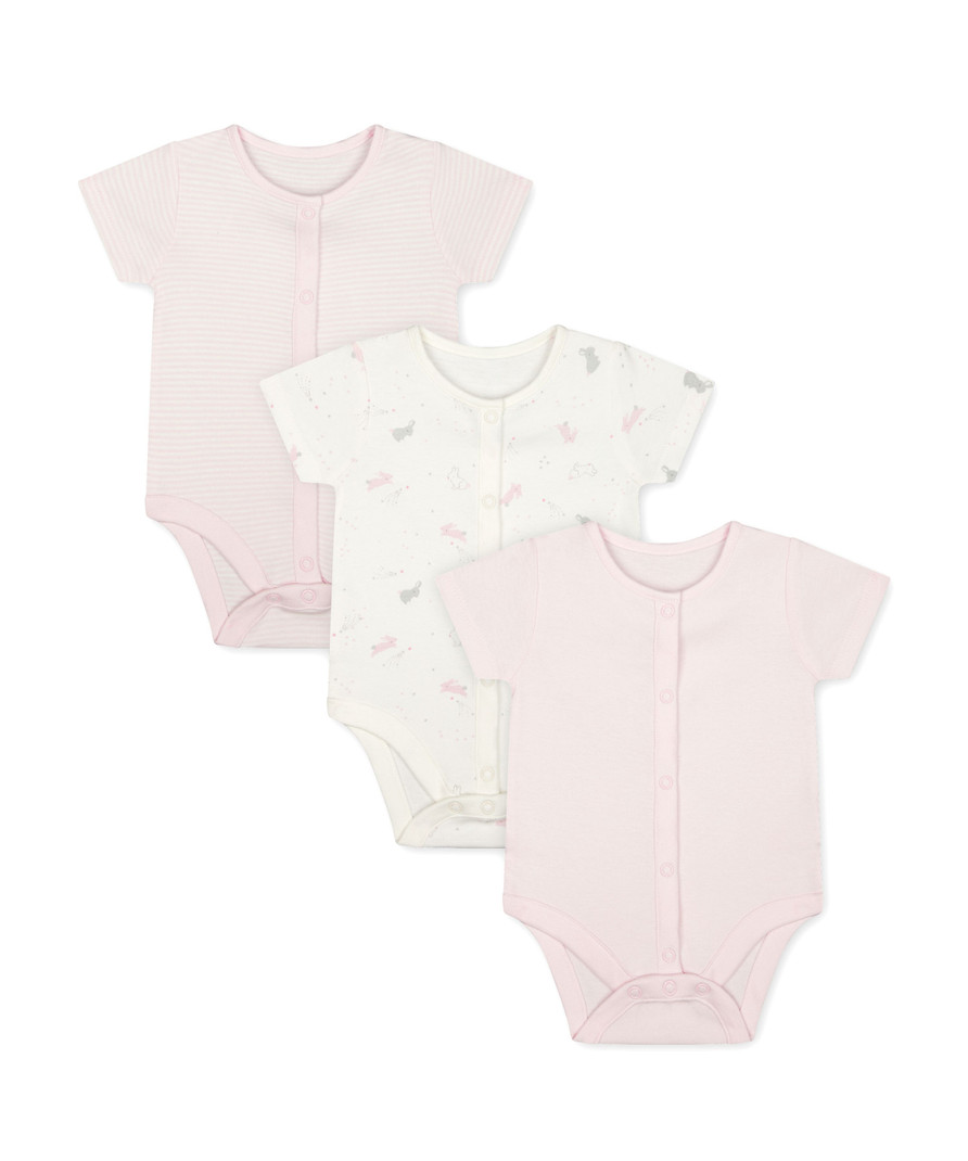 Боди детское Mothercare MC-VE883, белый, розовый, 62, 3 шт