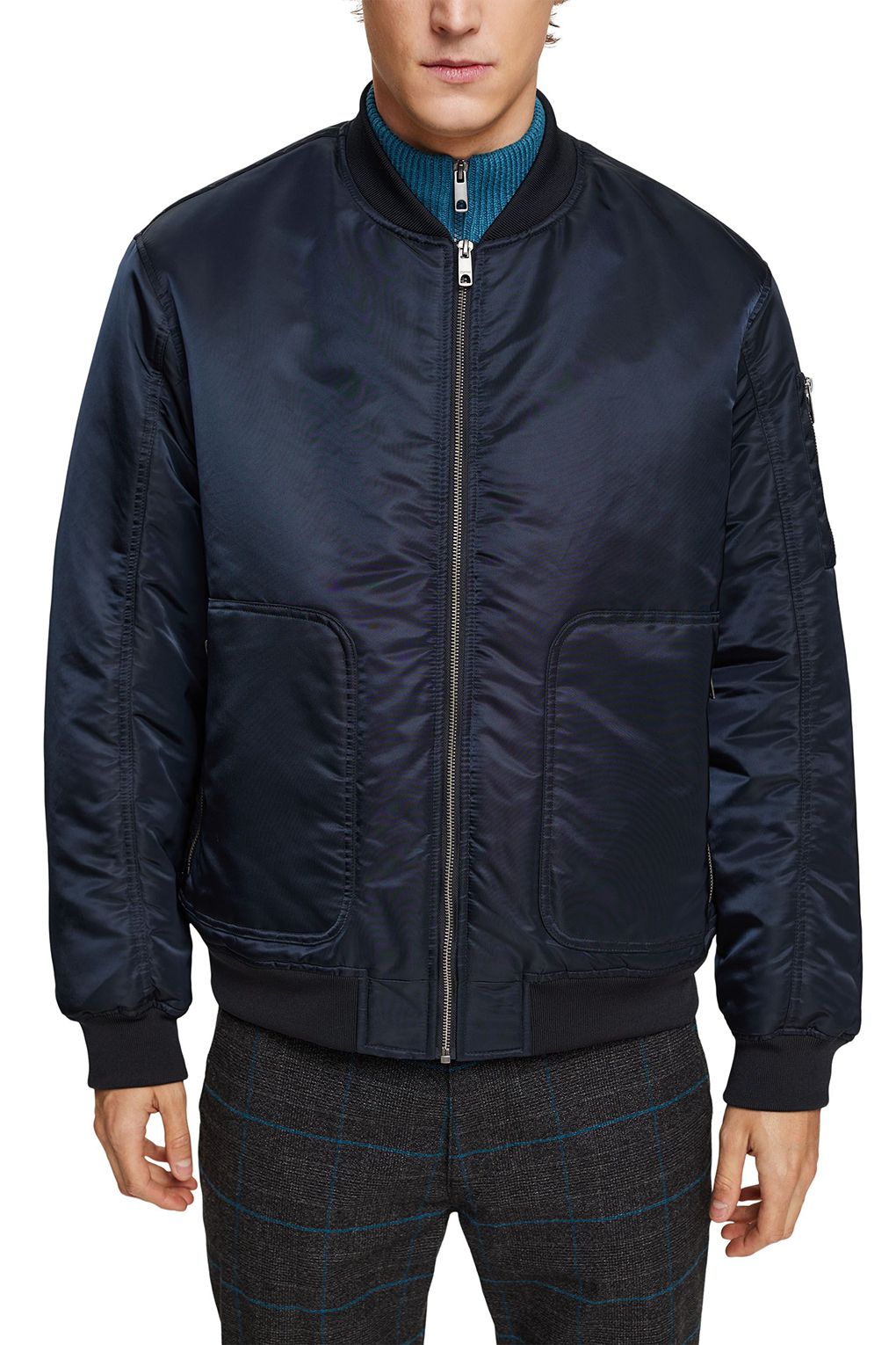 

Бомбер мужской Esprit Casual 122EE2G302 синий XL, 122EE2G302