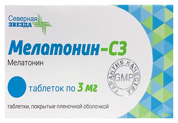 

Мелатонин таблетки 3 мг 20 шт.
