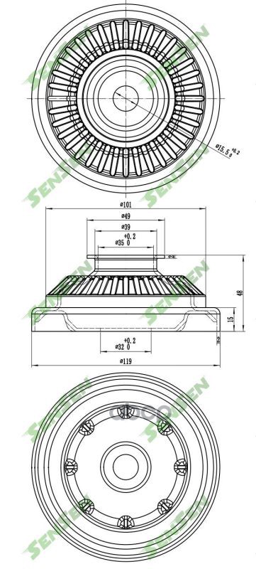 Опора Амортизатора Переднего Opel Astra-H,Zafira-B 04 Sensen арт. M61151