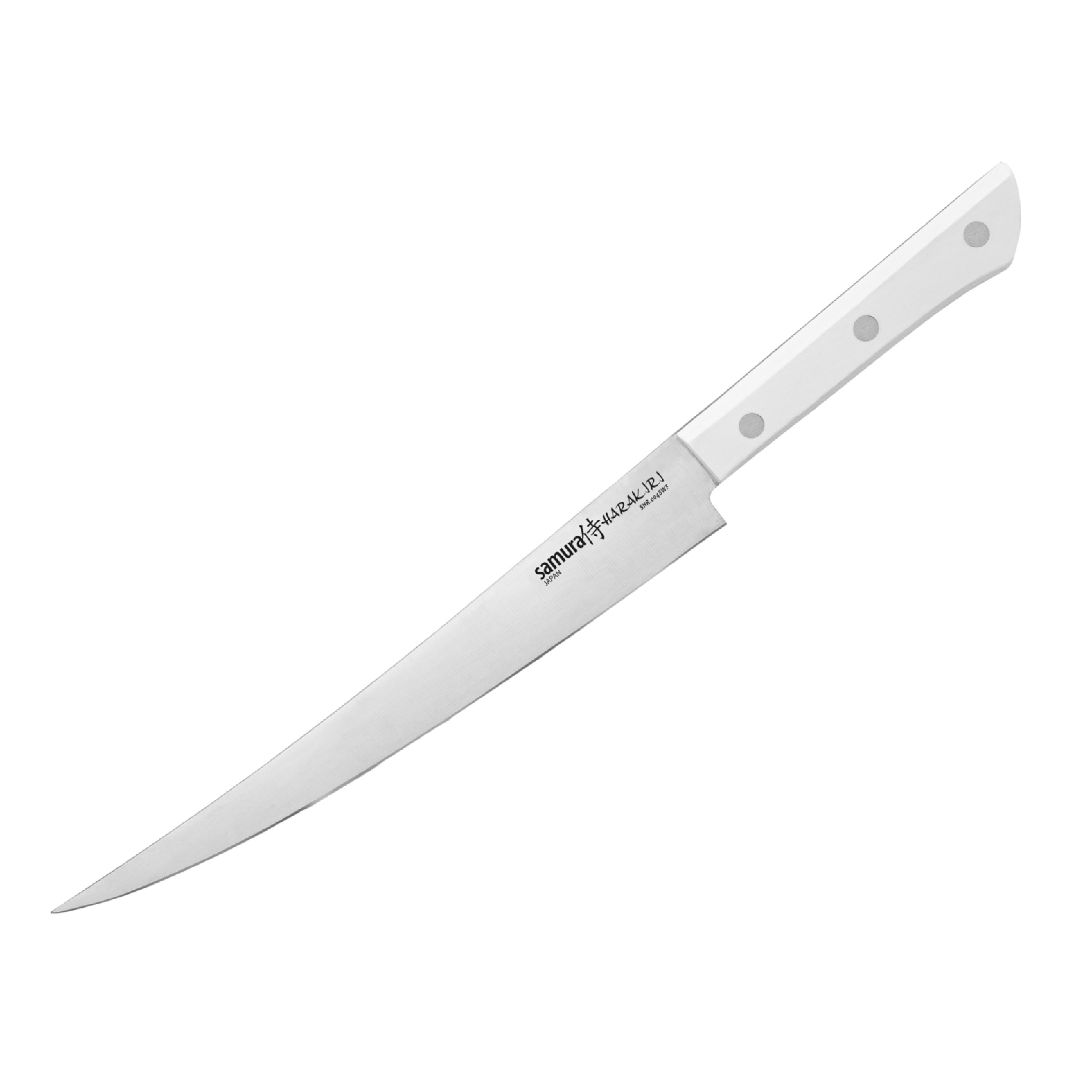 Нож кухонный поварской Samura Harakiri филейный для мяса рыбы профессиональный SHR-0048WF