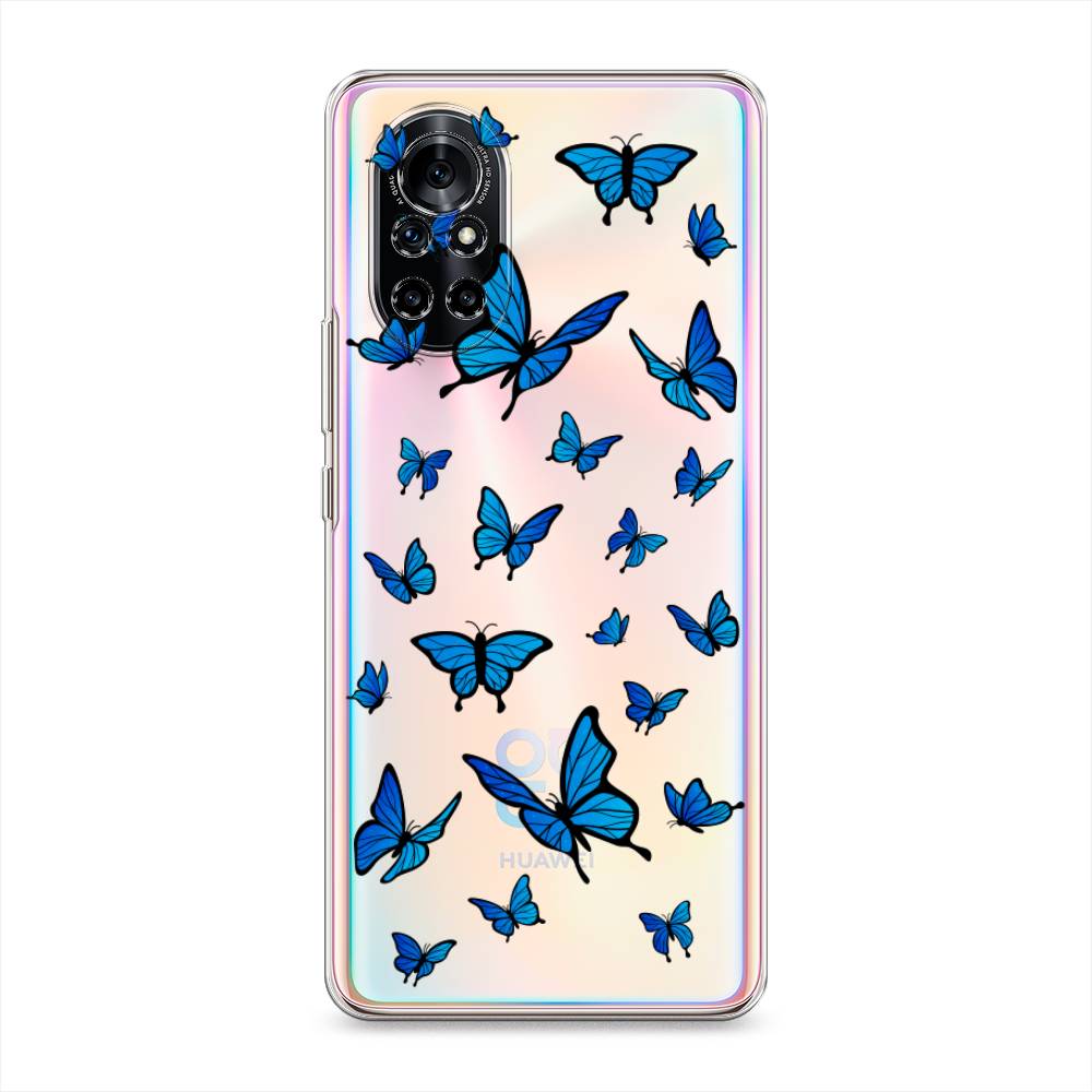 фото Чехол awog "синие бабочки" для huawei nova 8