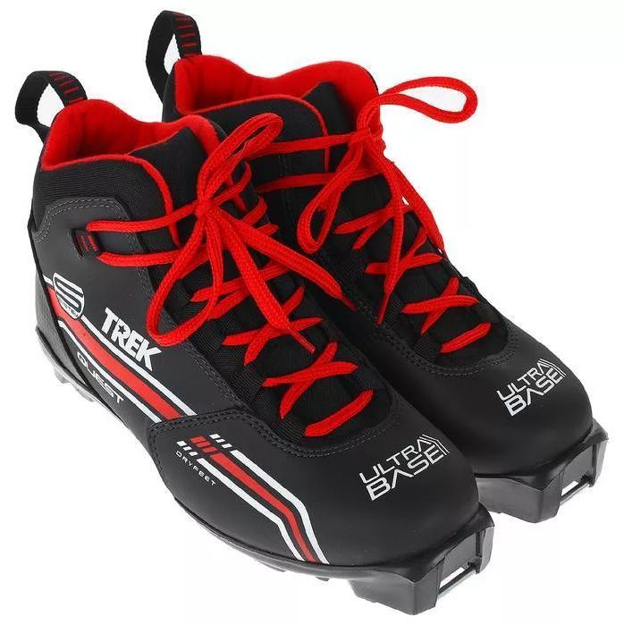 Ботинки лыжные TREK Quest 2 NNN черный красный, размер 44