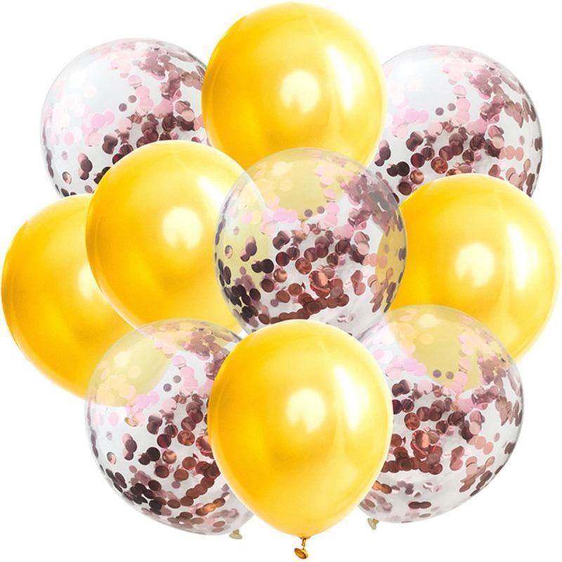 Набор шаров воздушный Феникс-Презент праздничный, 10 штук, латекс, ПЭТ, 30 см (90363)