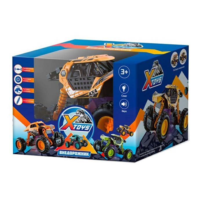 

Машинка X-toys Внедорожник инерционная в ассортименте (цвет по наличию), Разноцветный