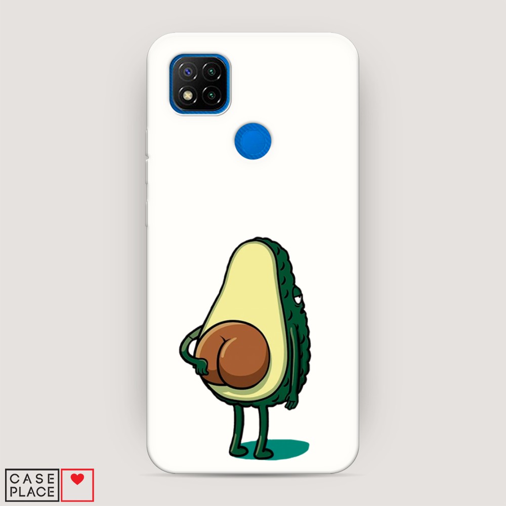 

Матовый силиконовый чехол "Попа авокадо" на Xiaomi Redmi 9C, 39057-1
