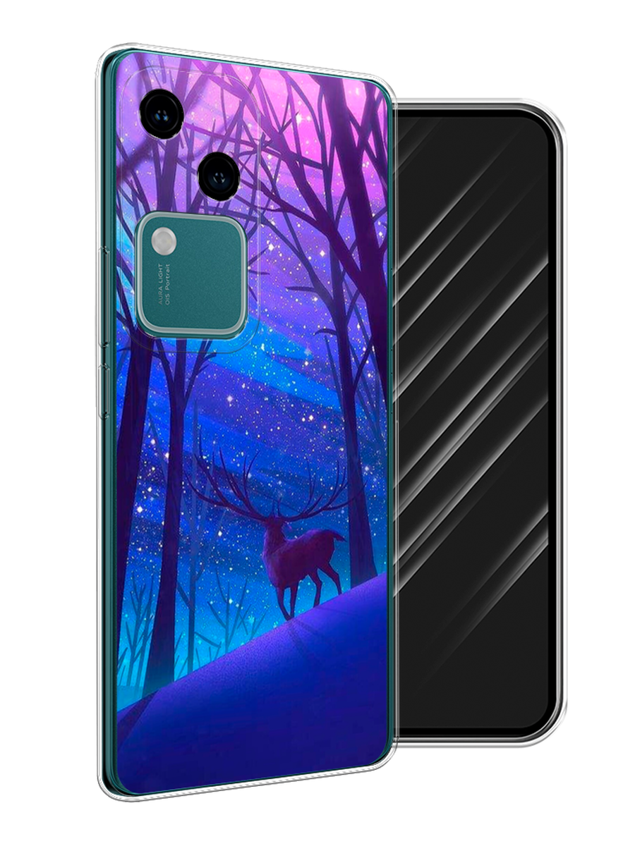 

Чехол Awog на Vivo V30/S18 "Северный олень", Фиолетовый;голубой;синий, 2610250-1