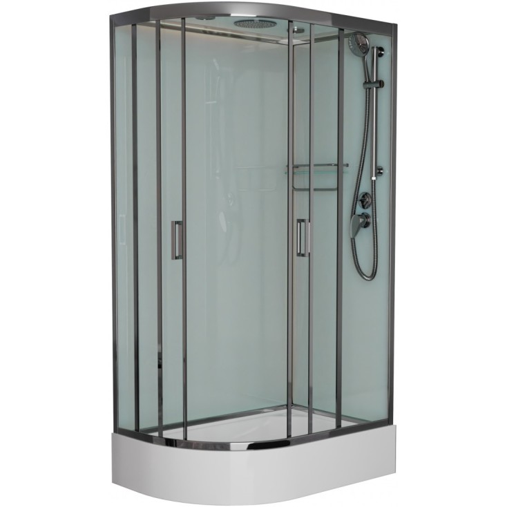 

Душевая кабина Frank F412/1R М Brilliant 120x80 матовое стекло, F412/1R М правосторонняя White белый профиль матовое стекло