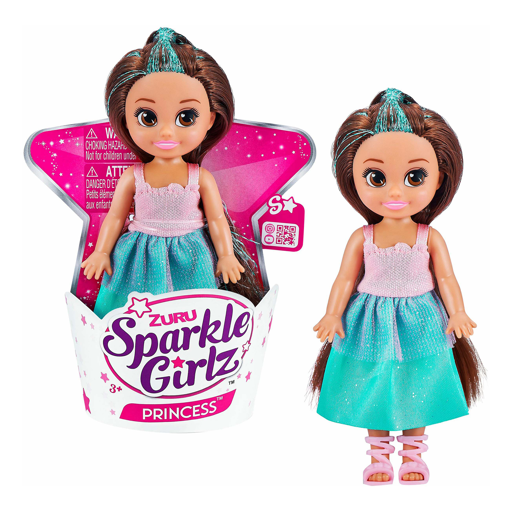 Кукла Sparkle Girlz Принцессы 10 см в ассортименте (цвет волос по наличию)