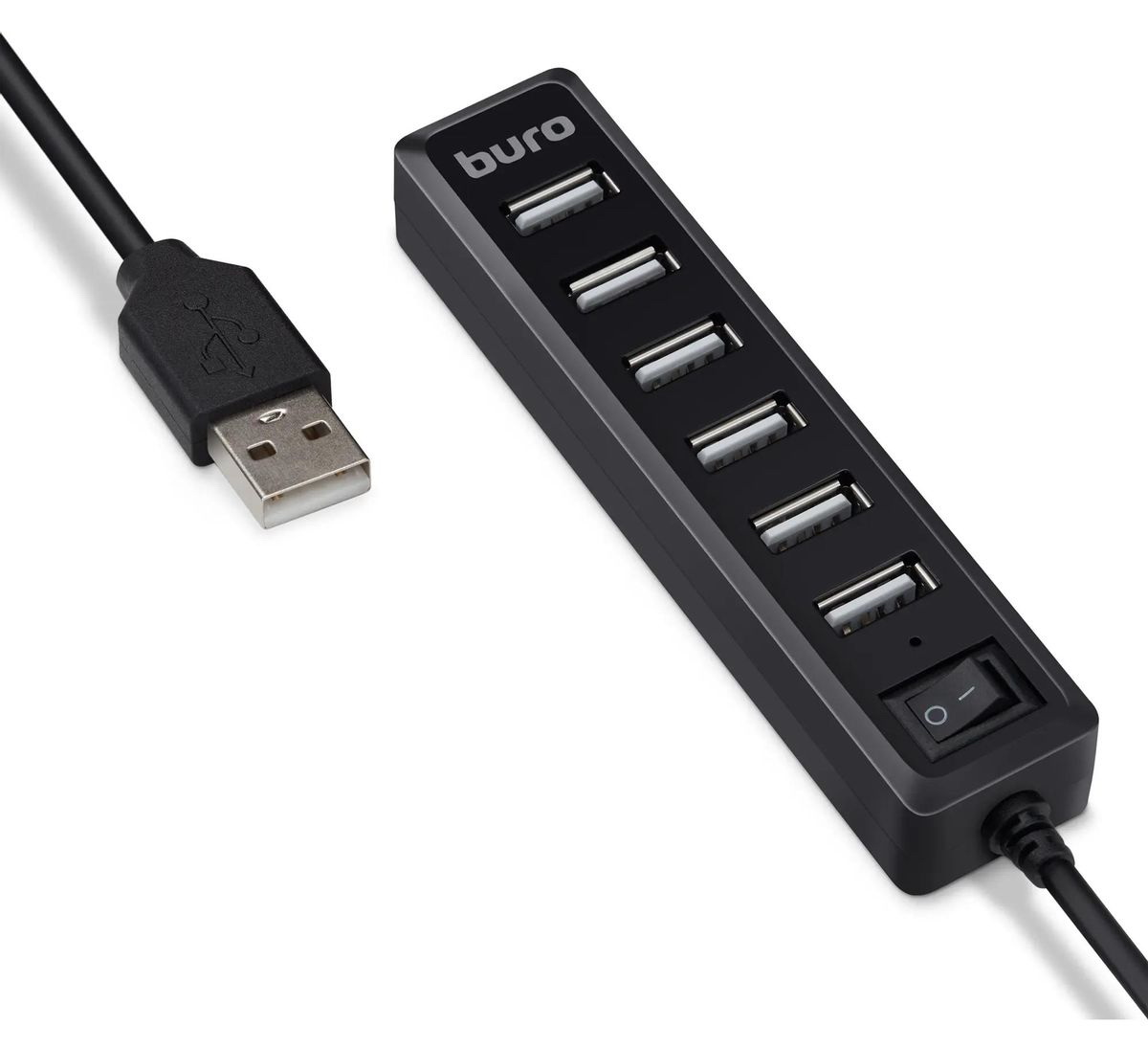 

Хаб разветвитель Buro BU-HUB7-1.0-U2.0, черный, Хаб (разветвитель) Buro BU-HUB7-1.0-U2.0, черный