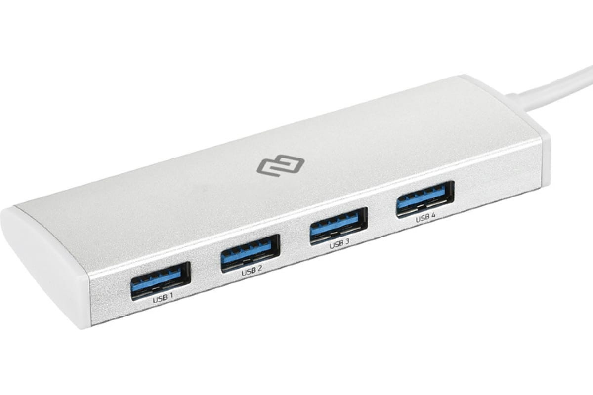 

Хаб разветвитель Digma HUB-4U3.0-UC-S, серебристый, Хаб (разветвитель) Digma HUB-4U3.0-UC-S, серебристый