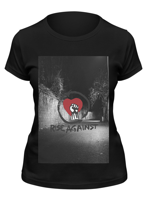 

Футболка женская Printio Rise against - logo черная 2XL, Черный, Rise against - logo