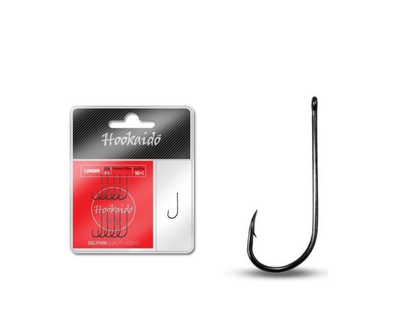 

Рыболовные крючки Delphin Hookaido Longer Hooks 10, 10 шт., Hookaido Longer Hooks