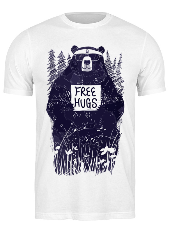 

Футболка мужская Printio Free hugs белая 2XL, Белый, Free hugs