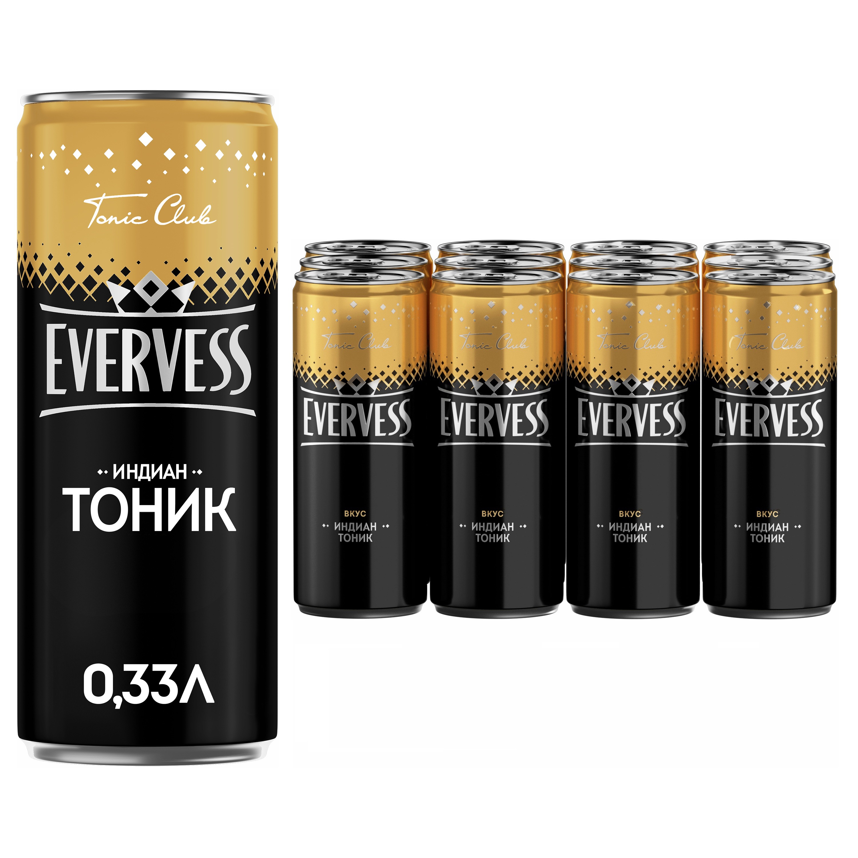 Напиток газированный Evervess Тоник 0.33л*12шт