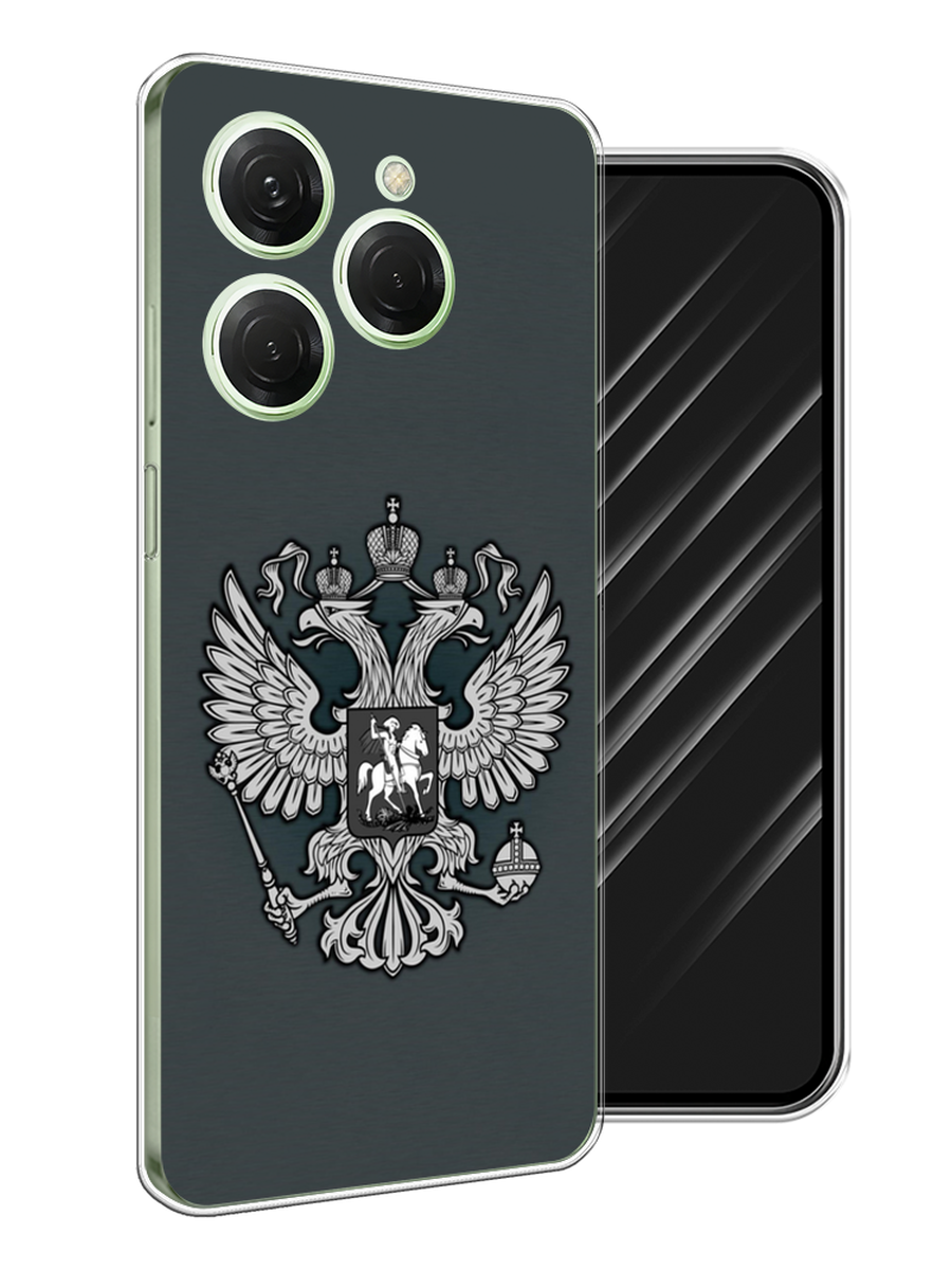 

Чехол Awog на Tecno Spark 20 Pro "Герб России серый", 304850-1