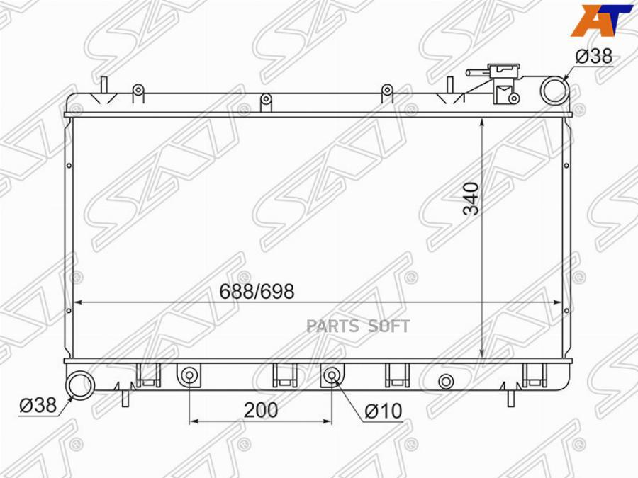 

Радиатор Subaru Forester 97-02/Impreza 93-99 Sat арт. SG-SB0001