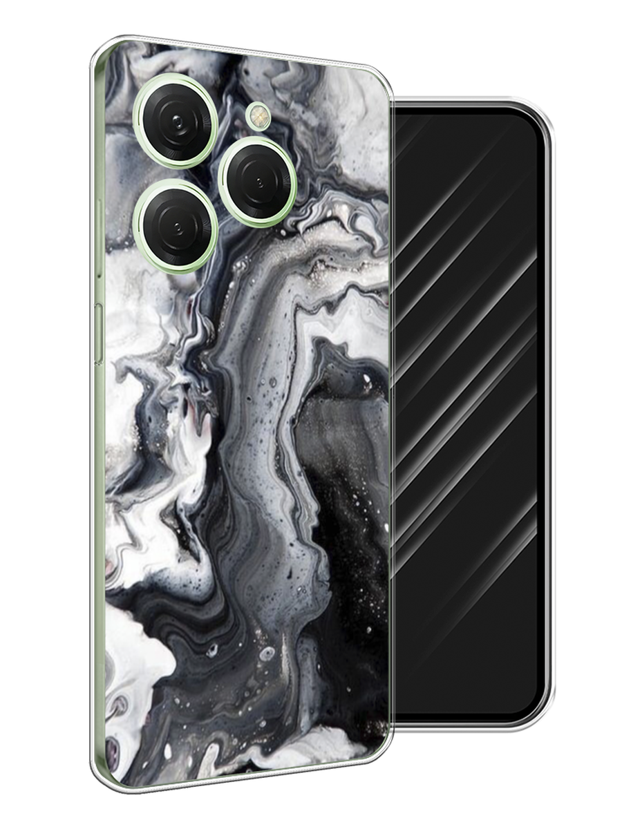 

Чехол Awog на Tecno Spark 20 Pro "Бело-черные сложные полосы", Серый;серебристый;белый, 304850-1