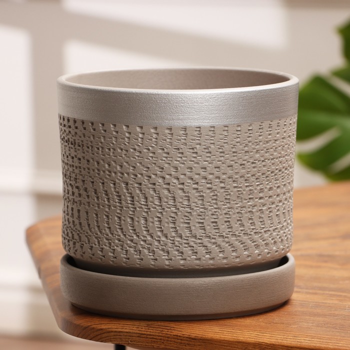 

Цветочный горшок Брюссель цилиндр №3 10258763 2,6 л 1 шт. серый серебро, Серебристый;серый, Брюссель цилиндр №3