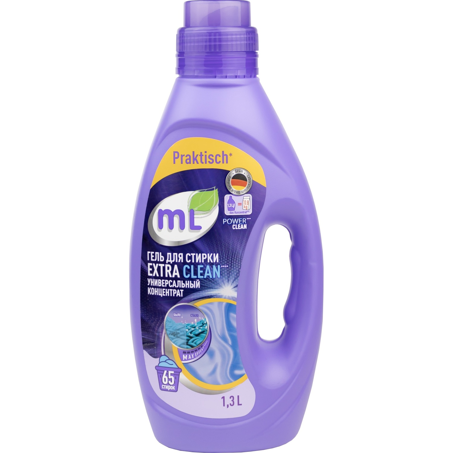 фото Гель для стирки цветного и белого белья ml extra clean 1,3 л meine liebe