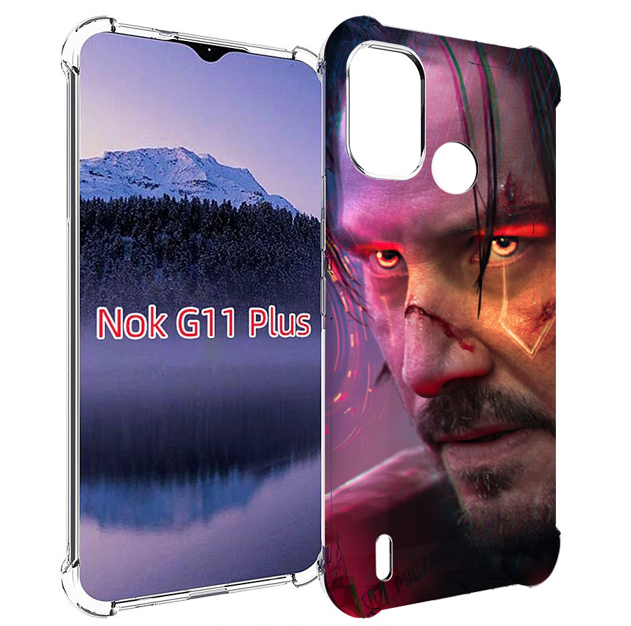 

Чехол MyPads cyberpunk 2077 Джонни Сильверхенд для Nokia G11 Plus, Прозрачный, Tocco