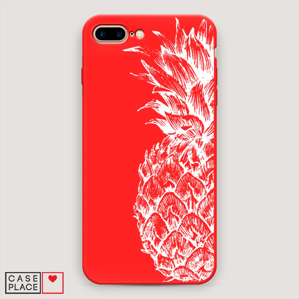 

Чехол Awog на Apple iPhone 8 Plus / Айфон 8 Plus "Ананас графика белая", Разноцветный, 10953-1