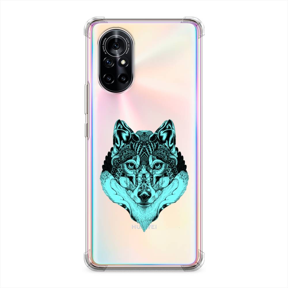 

Чехол Awog на Huawei Nova 8 "Бирюзовый волк", Разноцветный, 6105751-1