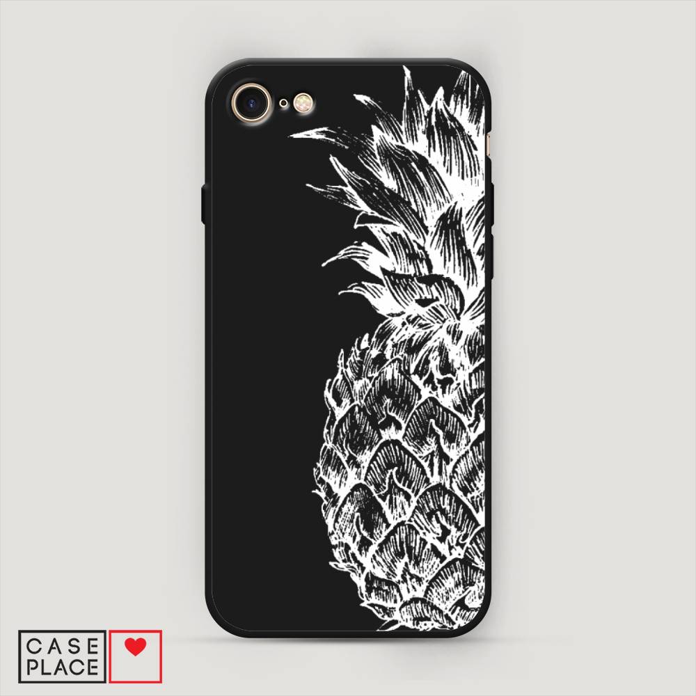 

Чехол Awog на Apple iPhone SE 2020 / Айфон SE 2020 "Ананас графика белая", Разноцветный, 12452-1