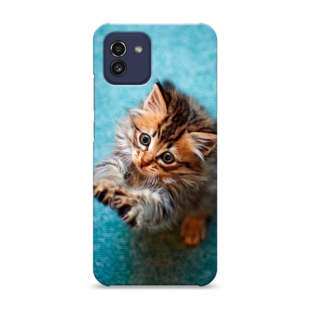 

Пластиковый чехол "Котенок просит есть" на Samsung Galaxy A03, 2104920-1