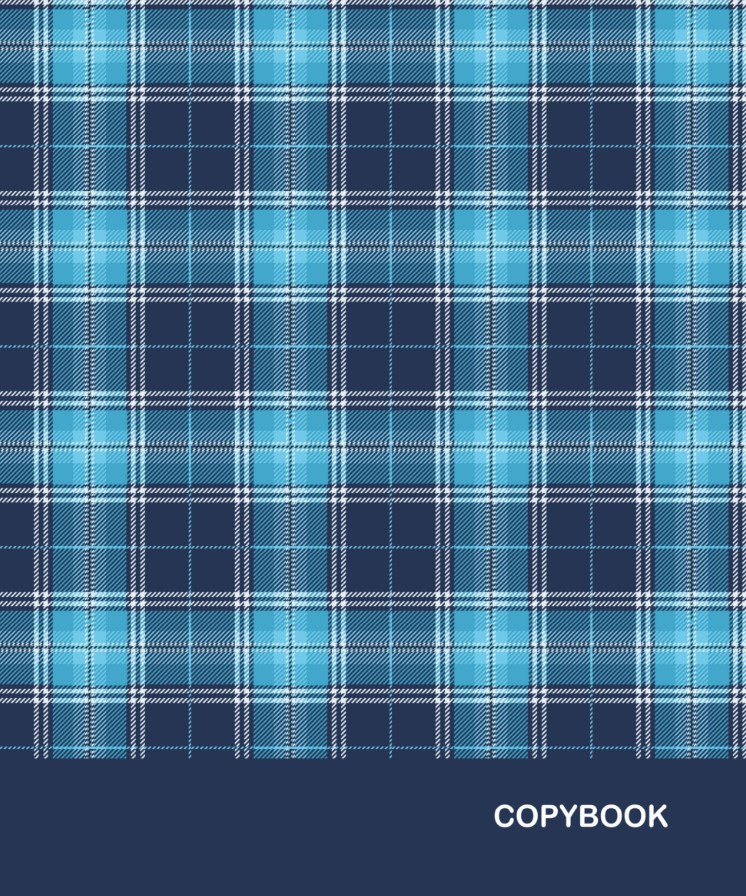 Тетрадь для записей Клетка (Арт.48.58) 48 листов Шотландка Синяя