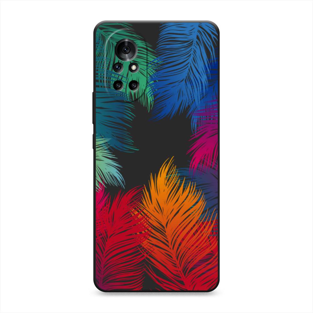 

Чехол Awog на Huawei Nova 8 "Рамка из перьев", Разноцветный, 6105752-1