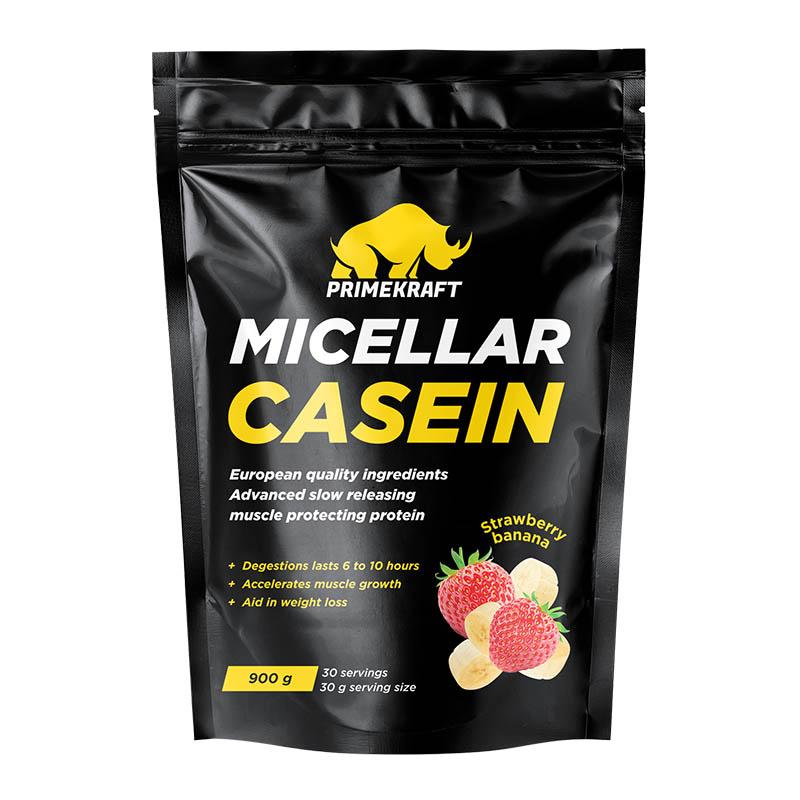 Micellar Casein, 900 г, вкус: клубника-банан