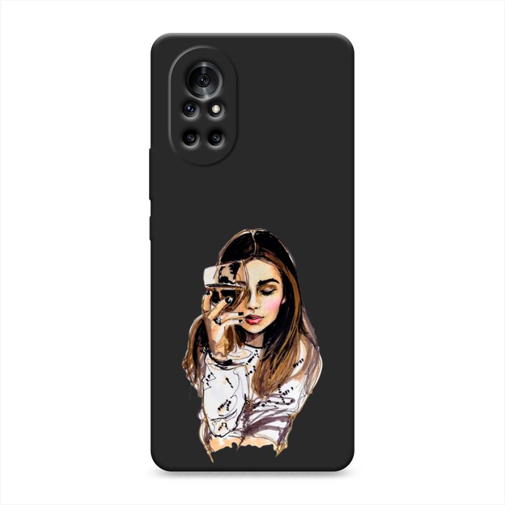 

Чехол Awog на Huawei Nova 8 "Девушка с бокалом", Разноцветный, 6105752-1