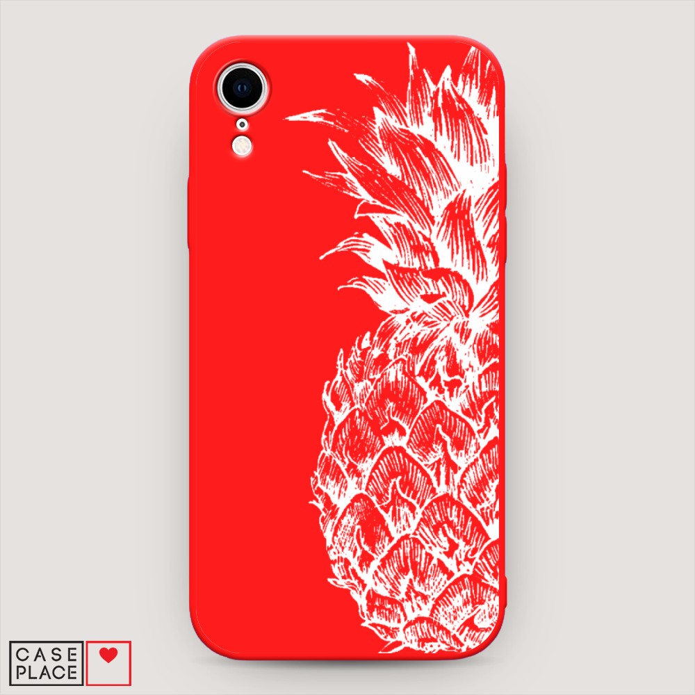 

Чехол Awog на Apple iPhone XR (10R) / Айфон XR (10R) "Ананас графика белая", Разноцветный, 12053-1