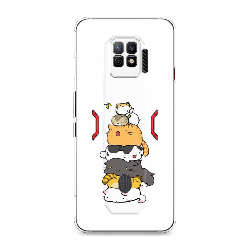 

Чехол Awog на ZTE Nubia Red Magic 7 Pro/ЗТЕ Нубиа Ред Мэджик 7 Pro "Бутерброд из котиков", Разноцветный, 136050-10