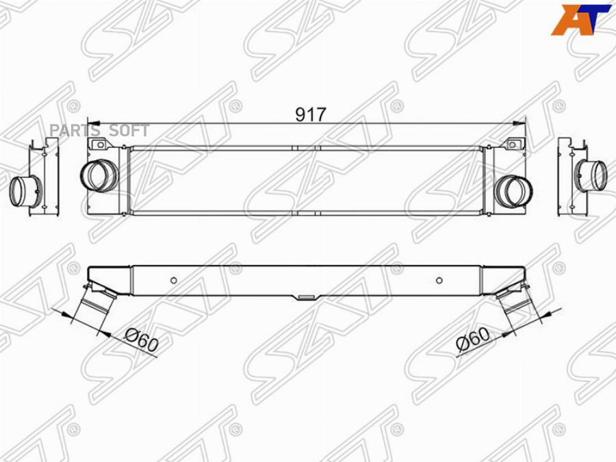 

Радиатор Интеркулера Citroen Jumper 06/Fiat Ducato 06-/Peugeot Boxer 06- Sat арт. ST-0384K