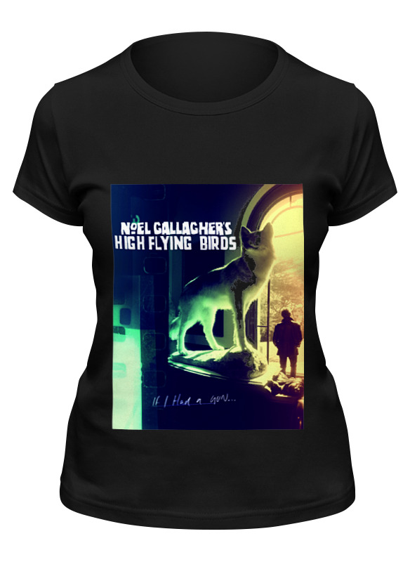 

Футболка женская Printio Noel gallagher's high flying birds черная 2XL, Черный, Noel gallagher's high flying birds
