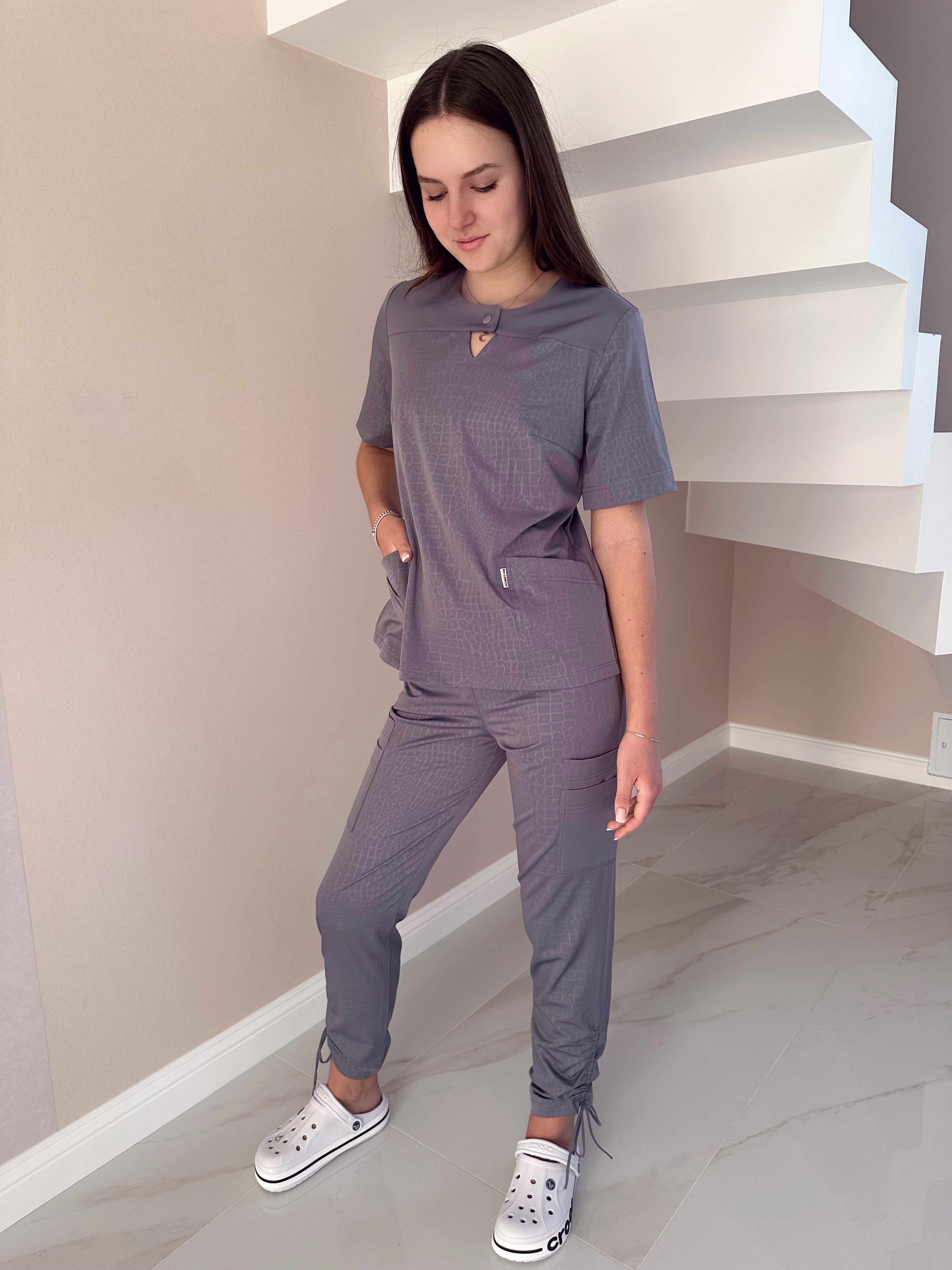 

Костюм медицинский женский Im a Doctor Милена фиолетовый 48 RU, Милена