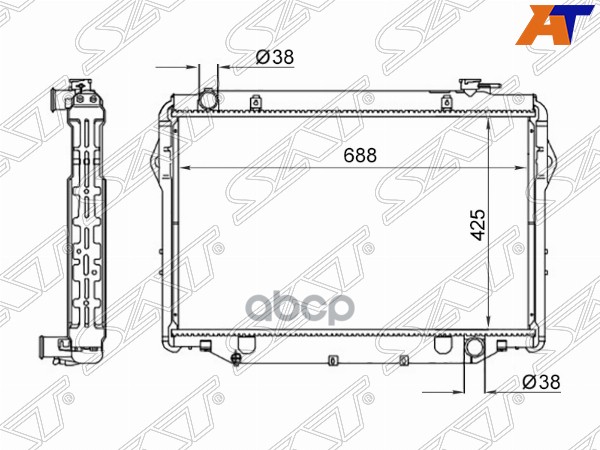 

Радиатор Toyota Land Cruiser 80 4,2d 96-98- Sat арт. ST-10-0005