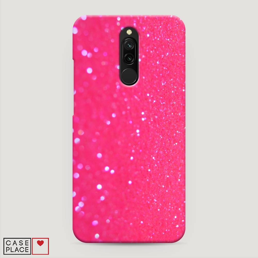 

Пластиковый чехол "Малиновые блестки рисунок" на Xiaomi Redmi 8