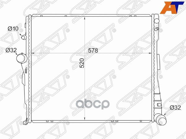 

Радиатор Bmw X3 E83 2,5/3,0 06-08 (Пластинчатый) Sat арт. ST-10-0007