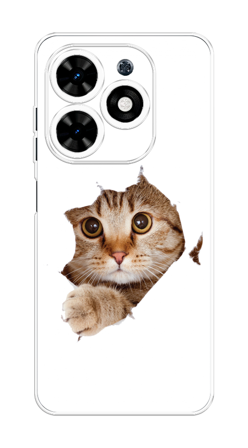 

Чехол на Tecno Spark 20C "Кот и бумага", Белый;коричневый, 304950-1