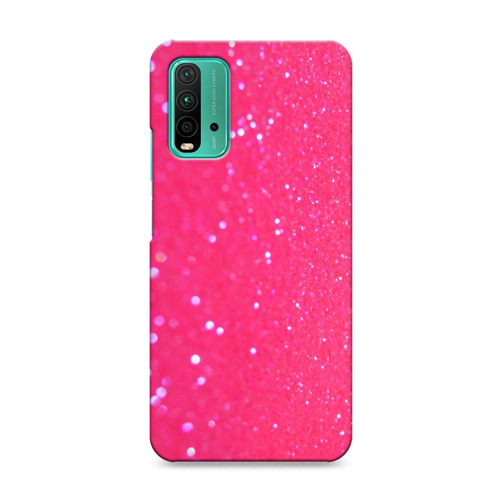 

Пластиковый чехол "Малиновые блестки рисунок" на Xiaomi Redmi 9T
